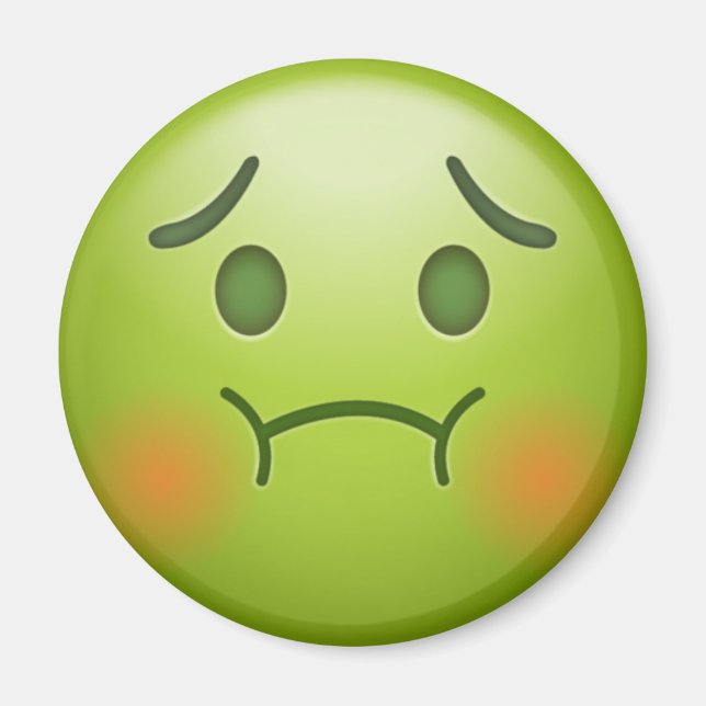 Sick Note Emoji Face Magnet (Vorne)