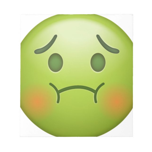 Sick Note Emoji Face Notizblock (Vorderseite)