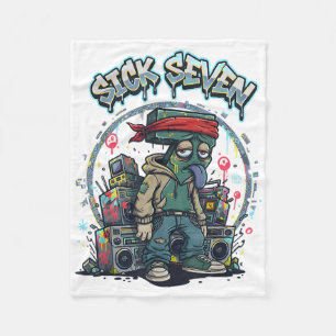 Sick Seven 67 Graffiti-Meme Six Seven Lustige Stra Fleecedecke