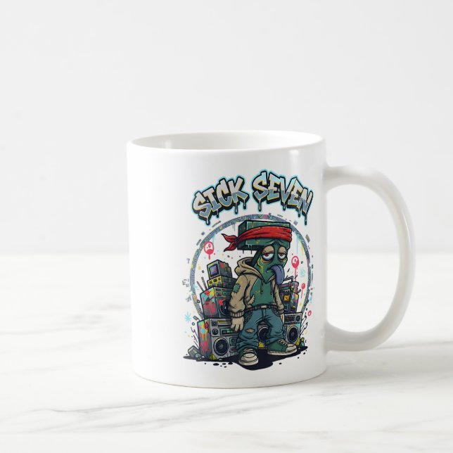 Sick Seven 67 Graffiti-Meme Six Seven Lustige Stra Kaffeetasse (Rechts)