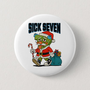 Sick Seven 67 Kostüm Lustiges Weihnachten Santa Mä Button