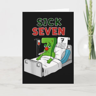 Sick Seven 67 Kostüm Spaß 6 7 Meme Wortspiel Desig Karte