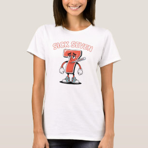 Sick Seven 67  Kostüm Spaß Wortspiel Design, lusti T-Shirt