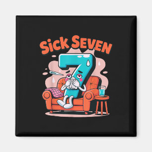 Sick Seven 67 Lustiger Wortspiel-Kostüm-Mathe-Witz Magnet