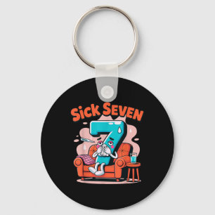 Sick Seven 67 Lustiger Wortspiel-Kostüm-Mathe-Witz Schlüsselanhänger