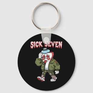 Sick Seven 67 Meme Lustig Gen Alpha Slang Brainrot Schlüsselanhänger