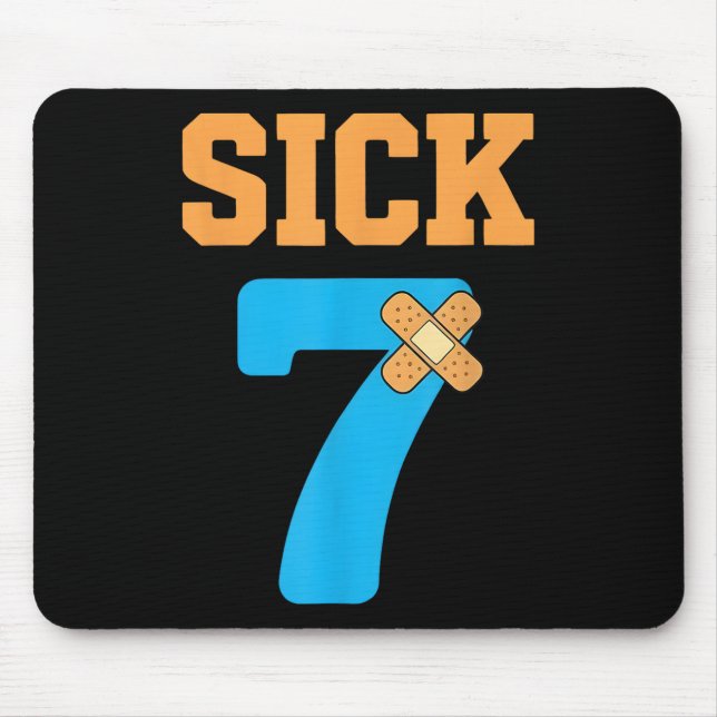 Sick Seven Meme Sechs Sieben Sick 7 Lustig Byndage Mousepad (Vorne)