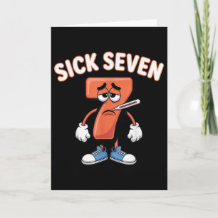 Sick Seven Meme T-Shirt Six Seven Lustiger Wortwit Karte