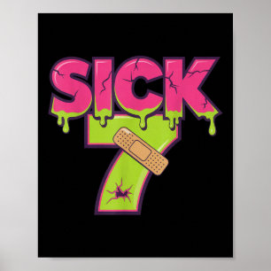 Sick Seven Meme T-Shirt Six Seven Lustiger Wortwit Poster