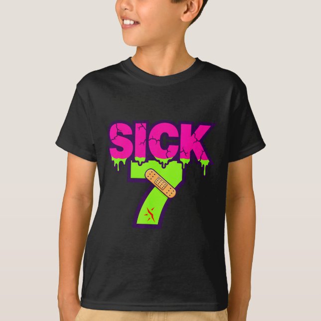 Sick Seven Meme Tee Six Seven Fun Wordplay Drip  (Vorderseite)
