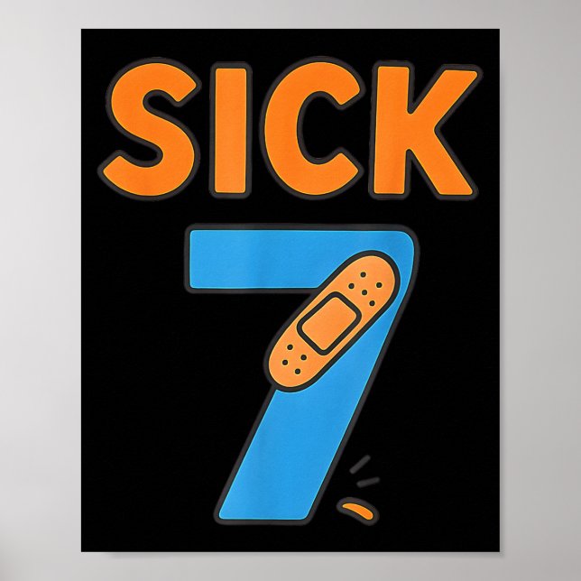 Sick Seven Meme Tee Six Seven Fun Wordplay  Poster (Vorne)