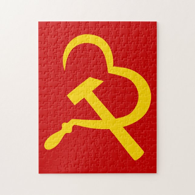 Sickle And Hammer, Heart, Love, Communism (Vertikal)