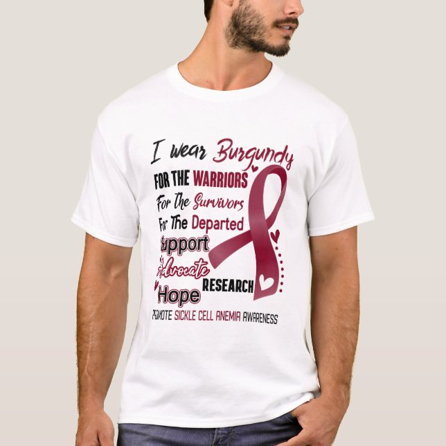 Sickle Cell Anemia Awareness Month Ribbon Gifts T-Shirt (Vorderseite)