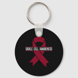 Sickle Cell Awareness Montag Small Burgundy Ribbon Schlüsselanhänger