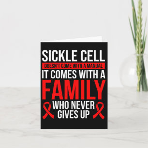 Sickle Cell Awareness Ribbon kämpfter Krieger Surv Karte