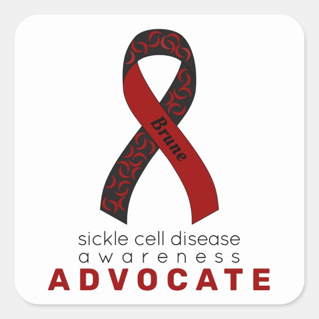 Sickle Cell Disease Advocacy Sticker Carré blanc (Devant)