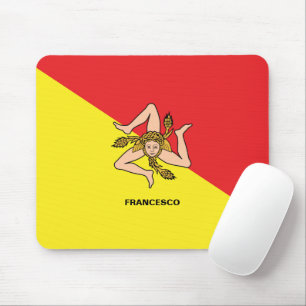 Siclian Flag Sizilien Rot Gelb Mousepad