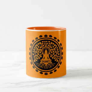 Siddhartha Gautama, buddhistische Kunst Zweifarbige Tasse
