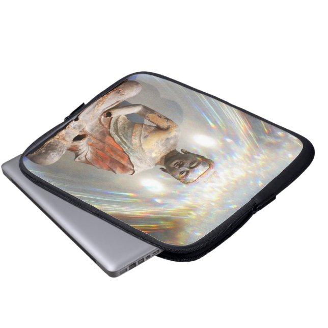 Siddhartha Gautama Statue Laptopschutzhülle (Vorne Knopf)