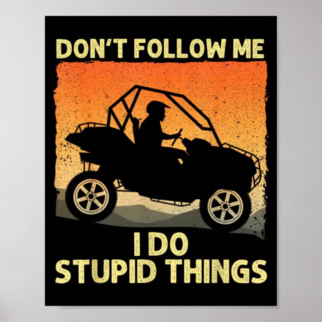 Side-by-side Design For Men Women Utv Atv Sxs Off  Poster (Vorne)