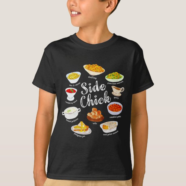 Side Chick,funny Thanksgiving Dishes Gift Tee Men  (Vorderseite)