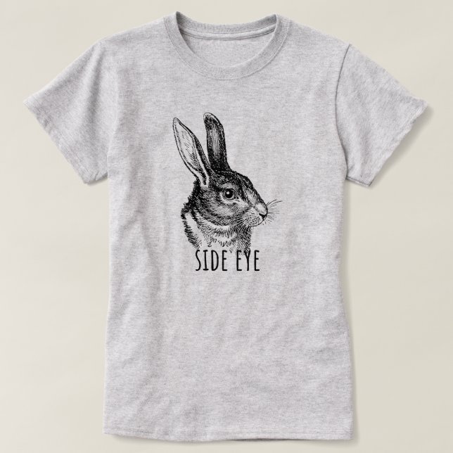 Side Eye Funny Bunny T-Shirt (Design vorne)