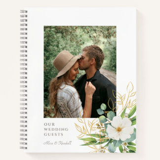 Side Floral Photo Budget Livre d'Invité