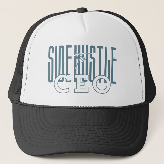 Side Hustle zum CEO™ Visionary Grind Urban Royalty Truckerkappe (Vorderseite)