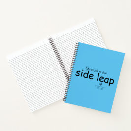 Side Leap Sky Blue and Black Notizbuch