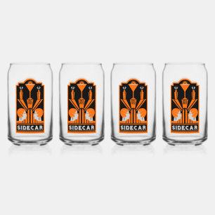 Sidecar Cocktail Art Deco Dosenglas