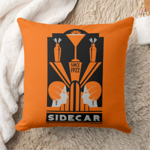 Sidecar Cocktail Art Deco Kissen
