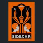 Sidecar Cocktail Art Deco Poster<br><div class="desc">Sidecar Cocktail Art Deco. © Copyright HGIFY | HGI-Speicher nur. Alle Rechte vorbehalten. Originelle Berufliche Kunstwerke. Das Hotel ist sehr schön eingerichtet,  die Einrichtung ist Bar oder ein Geschenk.</div>