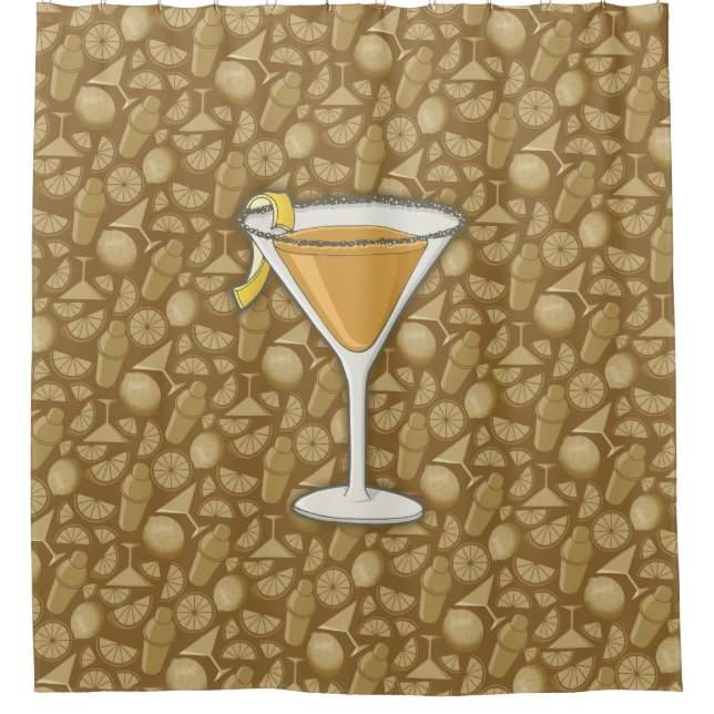 Sidecar Cocktail Duschvorhang (Vorderseite)