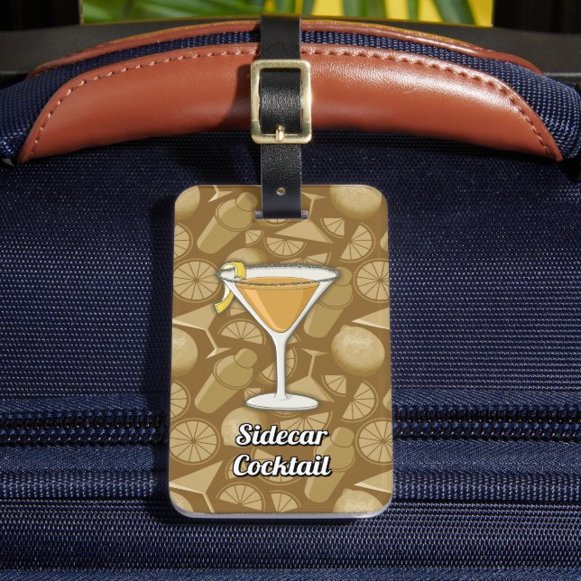 Sidecar Cocktail Gepäckanhänger (Vorderseite Insitu 2)