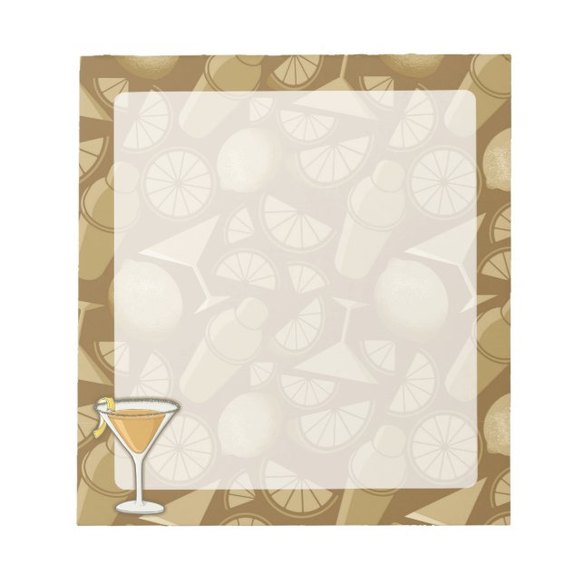 Sidecar Cocktail Notizblock (Vorderseite)