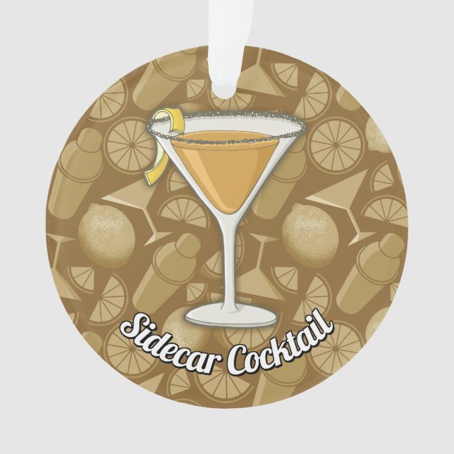 Sidecar Cocktail Ornament (Vorderseite)