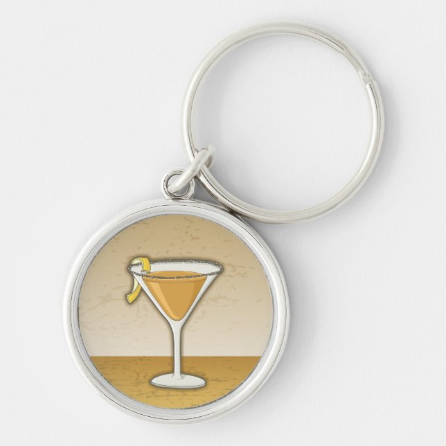 Sidecar Cocktail Schlüsselanhänger (Vorne)
