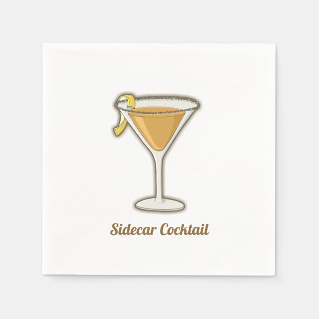 Sidecar Cocktail Serviette (Vorderseite)
