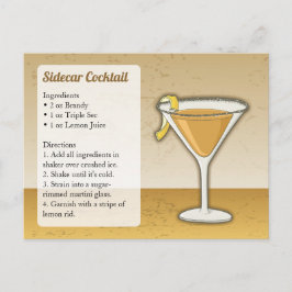 Sidecar Rezept Card Postkarte