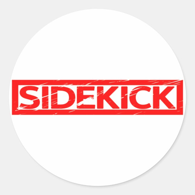 Sidekick-Briefmarke Runder Aufkleber (Vorderseite)