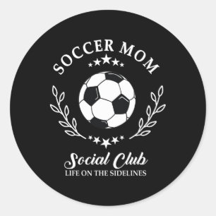 Sideline Social Club Soccer Mama Game Day Outfit Runder Aufkleber