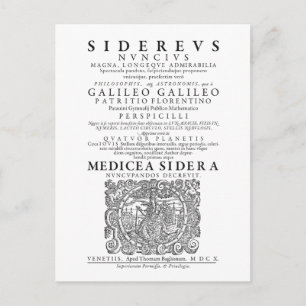 Sidereus Nuncius Postcard Postkarte