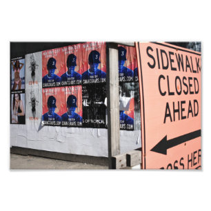Sidewalk Closed New York Urban Street Fotografie