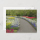 Sidewalk durch Tulpen und Narzissen, 2 Postkarte (Vorne/Hinten)