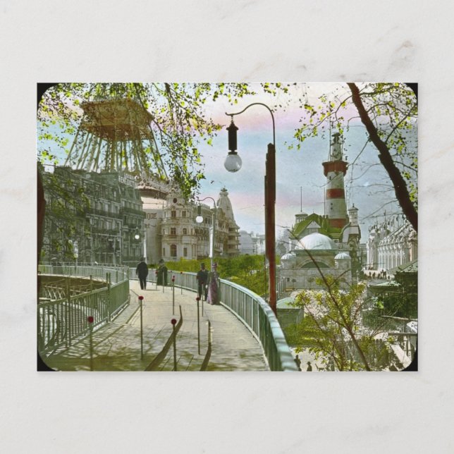 Sidewalk in Paris PostCard Postkarte (Vorderseite)