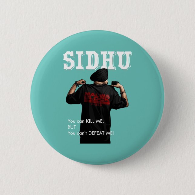 Sidhu Moosewala Desi Merch Punjabi Pullover Button (Vorderseite)
