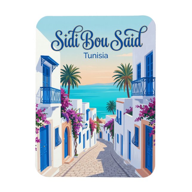 Sidi Bou Said Tunesien Magnet (Vertikal)