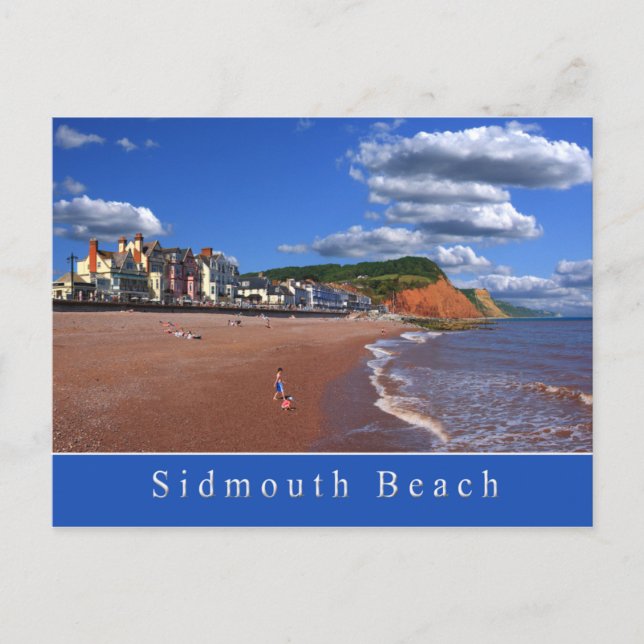 Sidmouth Beach Postcard Postkarte (Vorderseite)
