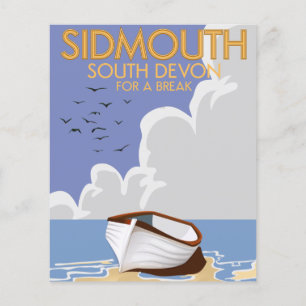 Sidmouth South Devon Vintage Reiseplakat.
