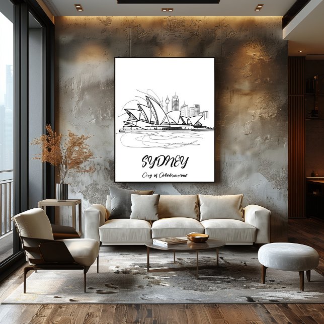 Sídney: Ciudad de Celebraciones - Arte Lineal Poster (Von Creator hochgeladen)